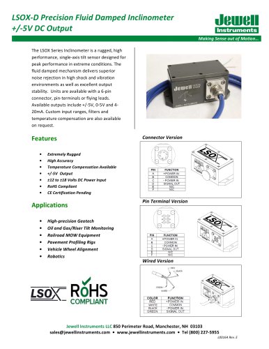 LSOX-D, +/-5 VDC Output