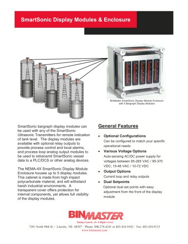 BinMaster SmartSonic Display Brochure