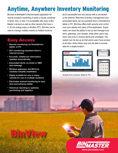 BinView Web-Based Bin Monitoring Brochure