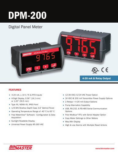 DPM-200 Digital Panel Meter