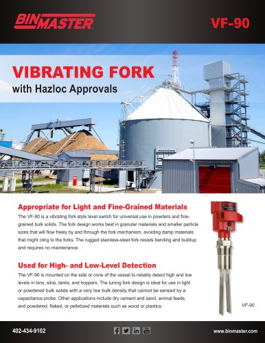 VF-90 Vibrating Fork Brochure