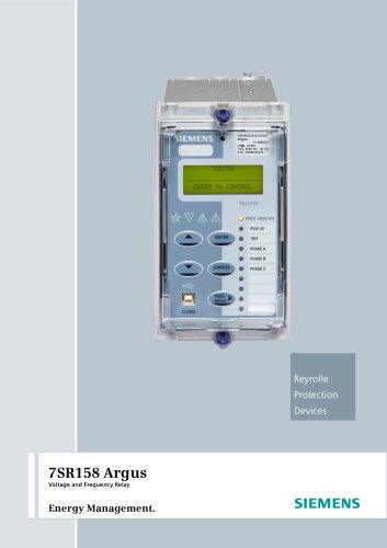 7SR158 Argus Voltage and Frequency Relay