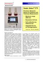 Sonic Joker® 275 - Precision Ultrasonic Sensor for Distance and Thickness Measurement