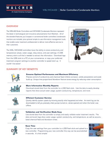 WBL/WCM400 | Boiler Controllers/Condensate Montiors