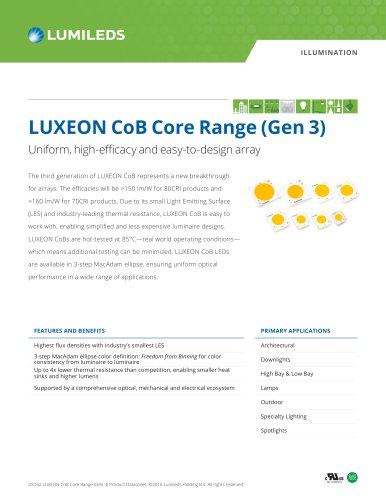 LUXEON CoB Core Range (Gen 3)