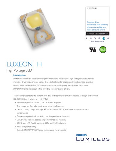 LUXEON H Datasheet 