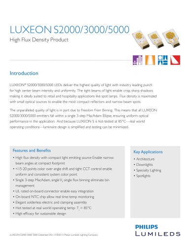 LUXEON S2000, S3000, S5000