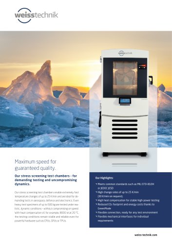 Temperatur test chambers up to 25 K/min