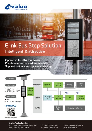 E ink Bus stop solution