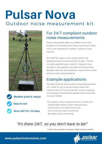Outdoor noise measurement kit