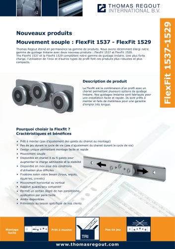 Guidages linéaires: FlexFit 1537 & FlexFit 1529