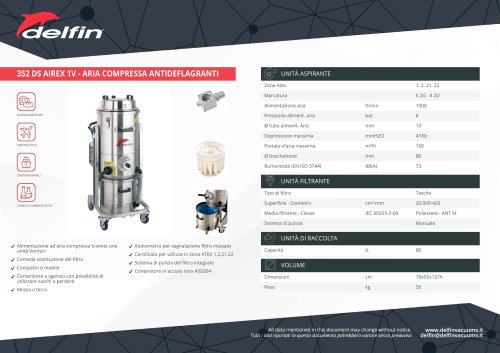 352 DS AIREX 1V - ASPIRATEURS AIR COMPRIMÉ ATEX