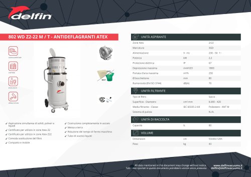 802 WD Z2-22 M / T - ASPIRATEURS ATEX