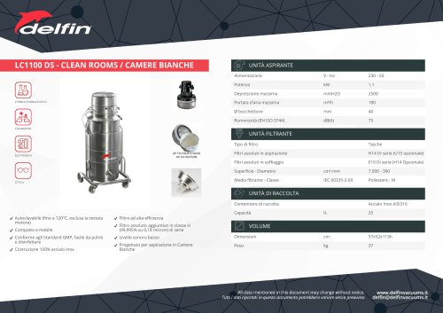 LC1100 DS - SALLES BLANCHES / CLEAN ROOMS