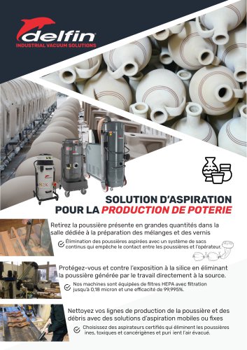 Solutions d'aspiration pour la Production de Poterie