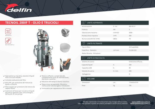 TECNOIL 200IF T - ASPIRATEURS HUILE ET COPEAUX