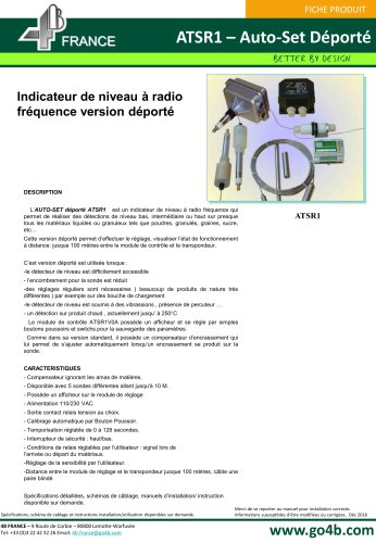 AutoSet Deporte - Indicateur de niveau a radio-frequence