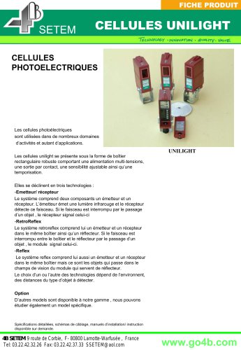 Cellules Photoélectriques "Unilight