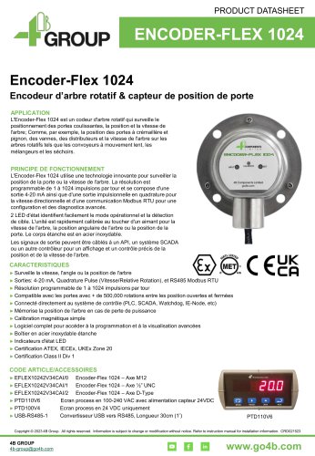 Encoder-Flex 1024 - Encodeur d’arbre rotatif & capteur de position de porte