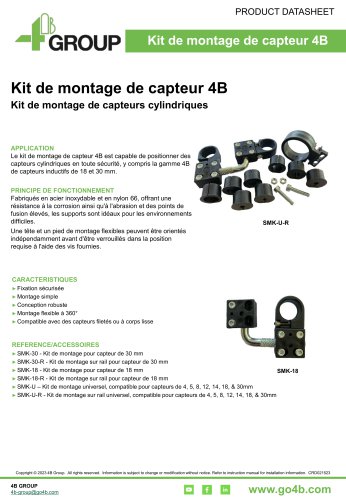 Kit de montage pour capteurs cylindriques