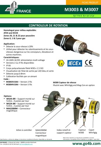 M3003 et M3007 - Controleurs de sous-vitesse