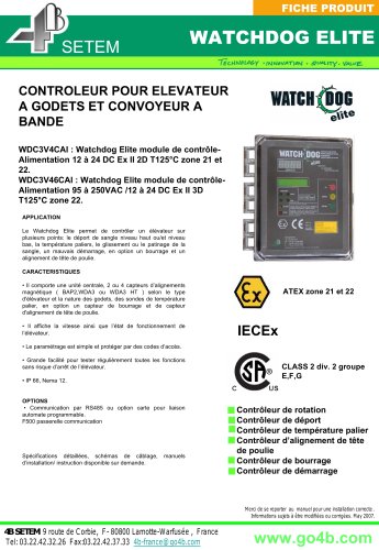 WDC Elite - Controleur pour elevateur a godets ou convoyeur a bande