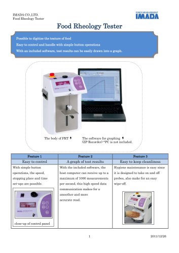 Food Rheology Tester (Texture Analyzer) FRT series