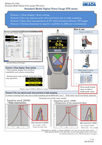 High Performance Digital Force Gauge ZT series