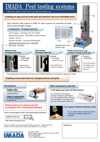 Peel testing system