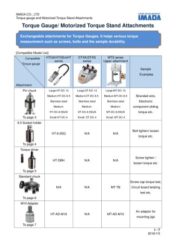 Specification for Torque Gauge/ Motorized Torque Stand Attachment