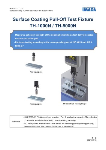 Surface Coating Pull-Off Test Fixture TH series