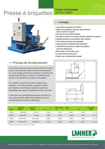 Presses à briquettes