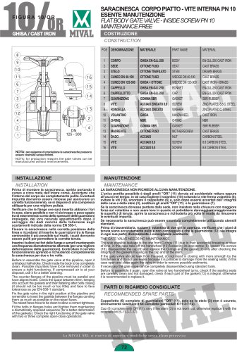 Gate valve – Item 10/OR