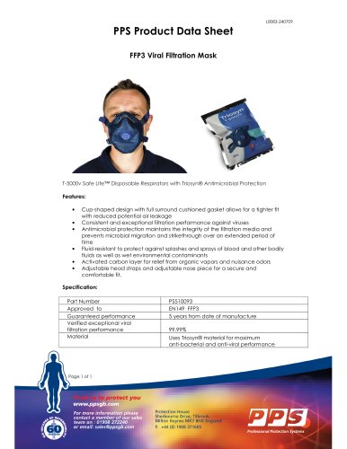 FFP3 Viral Filtration Mask