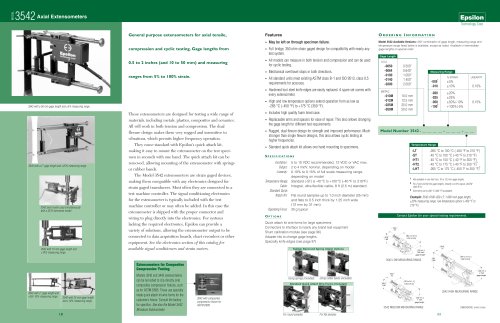 Model 3542 Axial Extensometer