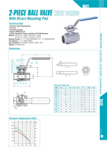 2-Piece Ball Valve NH2T