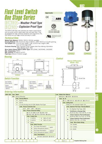 Float Level Switch-EDW_EDX602