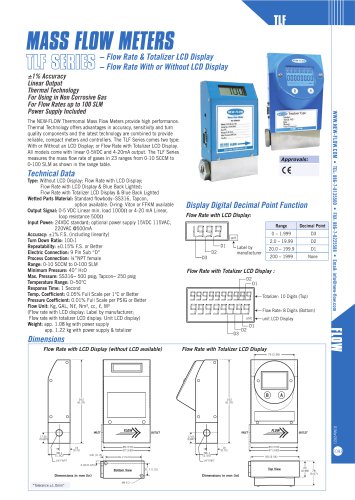 TLF Thermal mass flow meter