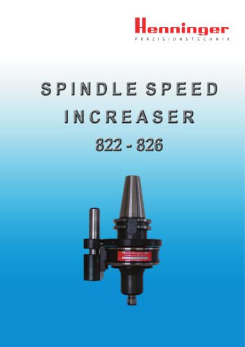 Spindle Speed Increasers 822 - 826