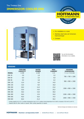 IMMERSION COOLER ERK