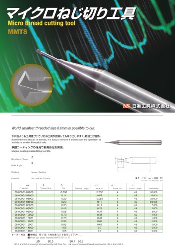 Micro thread cutting tool