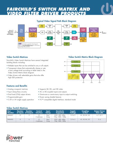 Fairchild's Switch Matrix and Video Filter Driver