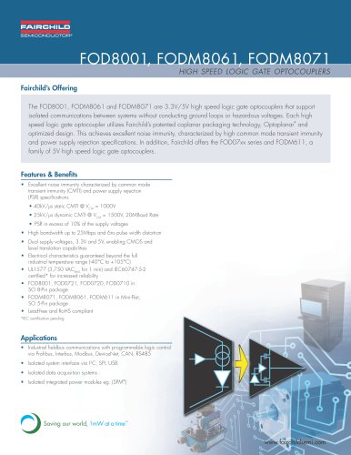 high-speed logic gate optocouplers