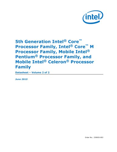 5th Generation Intel® Core™ Processor Family Volume 2