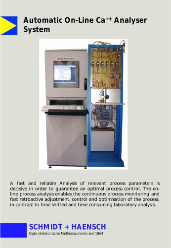 Automatic On-Line Ca++ Analyser System