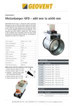 Motordamper GFD-24 - ø80 mm to ø500 mm