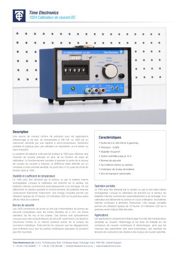 1024 Calibrateur de courant DC