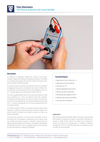 1030 Source de tension et de courant portable
