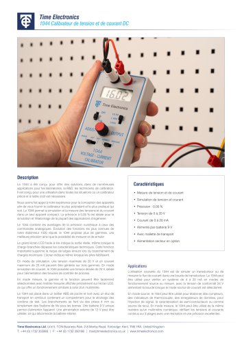 1044 Calibrateur de tension et de courant DC
