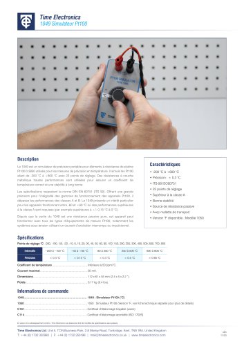 1049 Simulateur Pt100